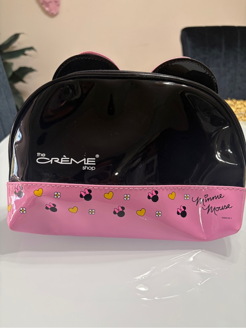 The Crème Shop x Minnie Mouse Pink Polka Dot Cosmetic Bag - Picture 4 of 7
